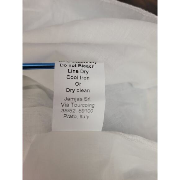 Saiph Lab Santorini Cotton Dress Womens SZ Medium Coastal Lagenlook NEW - Picture 12 of 12